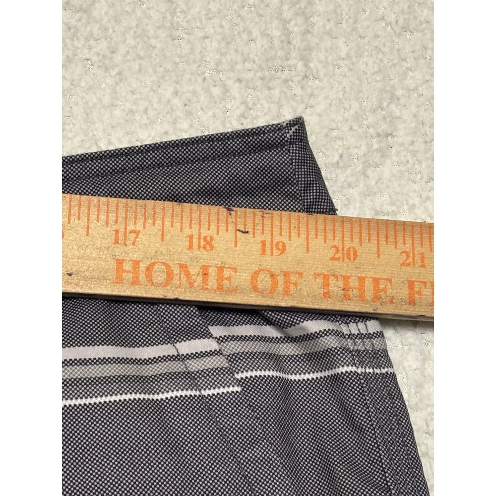 O'Neill Mens Gray Striped Hybrid Board Shorts Swim Trunks Size 40